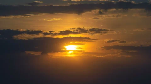 The flow of cloud against the sunset. Time lapse Stock-Footage 62850420