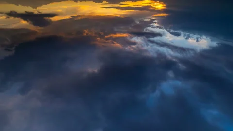 The flow of clouds on a sunrise background. time lapse Stock Footage 110425684