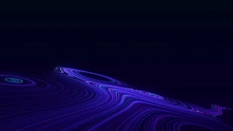 Flow of colored particles. Big data visualization. Digital technology wave. Stock Footage 207742428