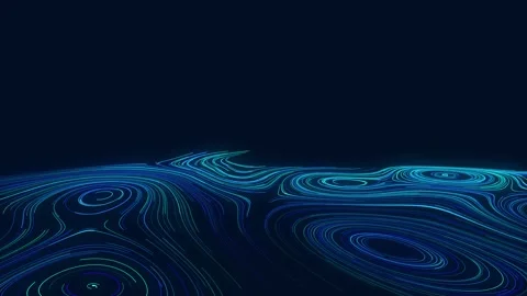 Flow of colored particles. Big data visualization. Digital technology wave. Stock Footage 207757150