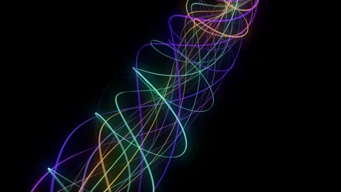 Flow of colors particles. Big data visualization. Digital technology wave. Stock Footage 306534077