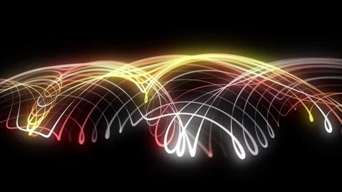 Flow of colors particles. Big data visualization. Digital technology wave. Stock Footage 331239365
