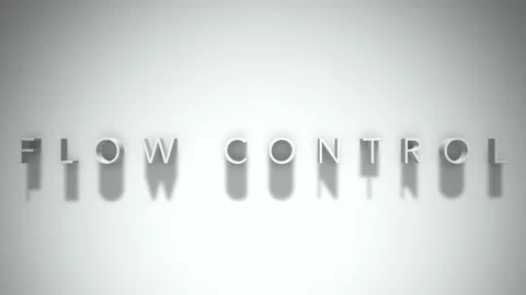 Flow control 3D title animation with shadows on a white background Stock Footage 297819144
