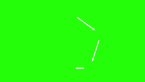 Flow cycle step process cycle arrow next process green screen five 5 alpha .. Stock Footage 255188700