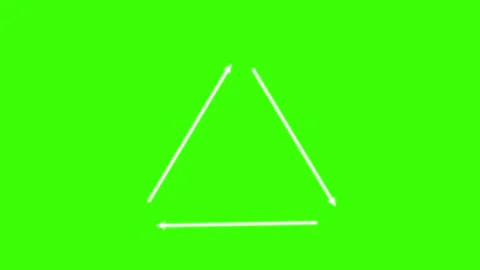 Flow cycle step process cycle arrow next process green screen three 3 alpha.. Stock Footage 255188711