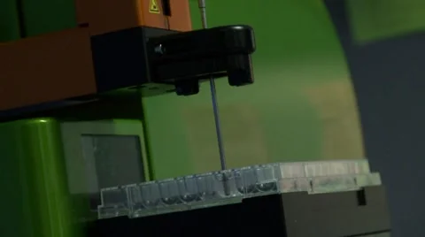 Flow Cytometry device analyzing sample Stock Footage 5502933