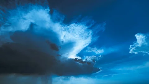 The flow of dark clouds in the sky. time lapse Stock Footage 110452699