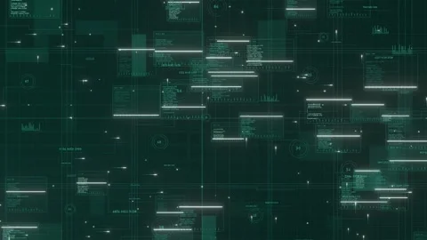 Flow data analysis code program business dashboard graph Stock Footage 348394841