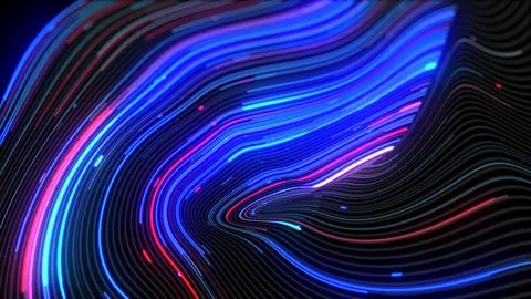 The Flow of Data: A Digital Wave. Foto stock