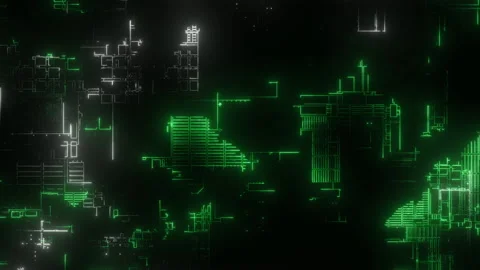 Flow of Data, moving and processing inside a computer Vídeo Stock 149590142