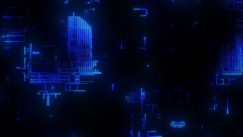 Flow of Data, moving and processing inside a computer Stock Footage 149590780