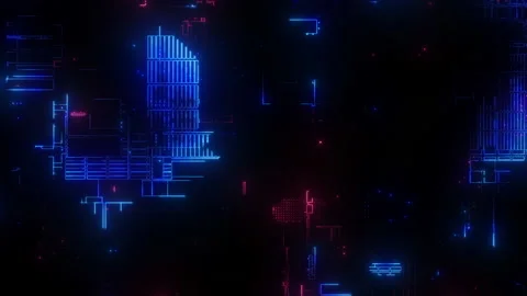 Flow of Data, moving and processing inside a computer 스톡 동영상 149591009