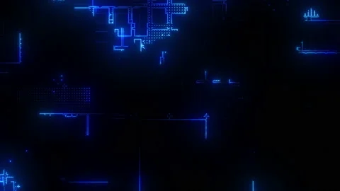 Flow of Data, moving and processing inside a computer 스톡 동영상 149591432