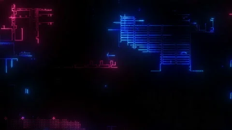 Flow of Data, moving and processing inside a computer Stock Footage 149593042