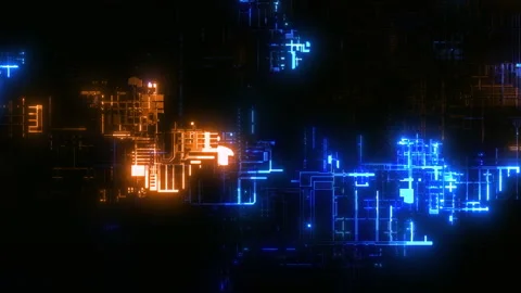 Flow of Data, moving and processing inside a computer 스톡 동영상 149594970