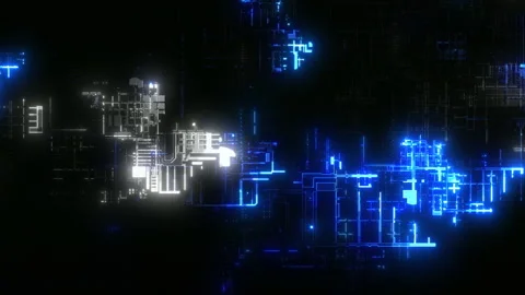 Flow of Data, moving and processing inside a computer Vídeo Stock 149595169