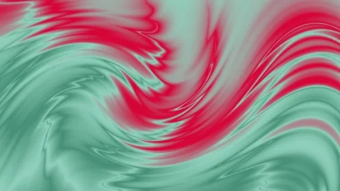 Flow of decorative waves, a combination of red and green Stock Footage 107415392