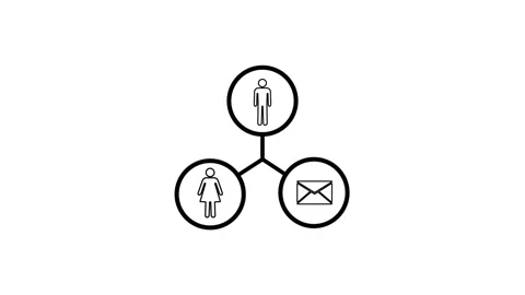 Flow digital communication Stock Footage 293147526