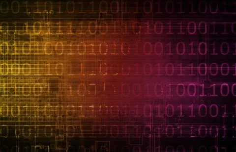 Flow of digital information Stock Illustration