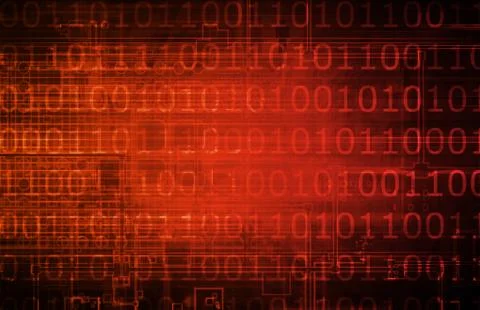 Flow of Digital Information Stock Illustration