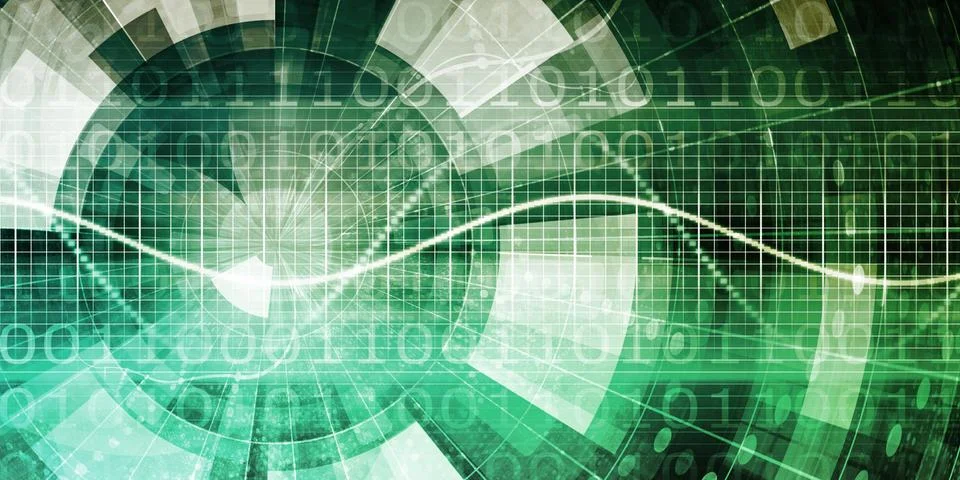 Flow of Digital Information Stock Illustration