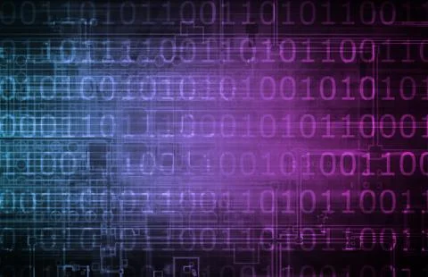 Flow of Digital Information Stock Illustration