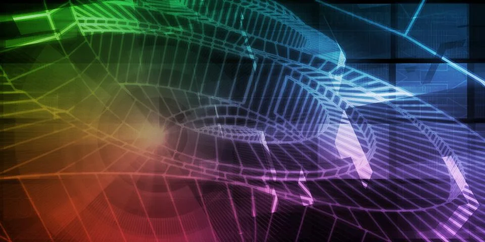 Flow of Digital Information Stock Illustration