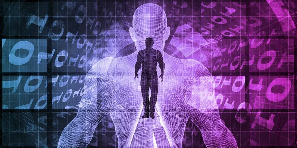 Flow of Digital Information Stock Illustration