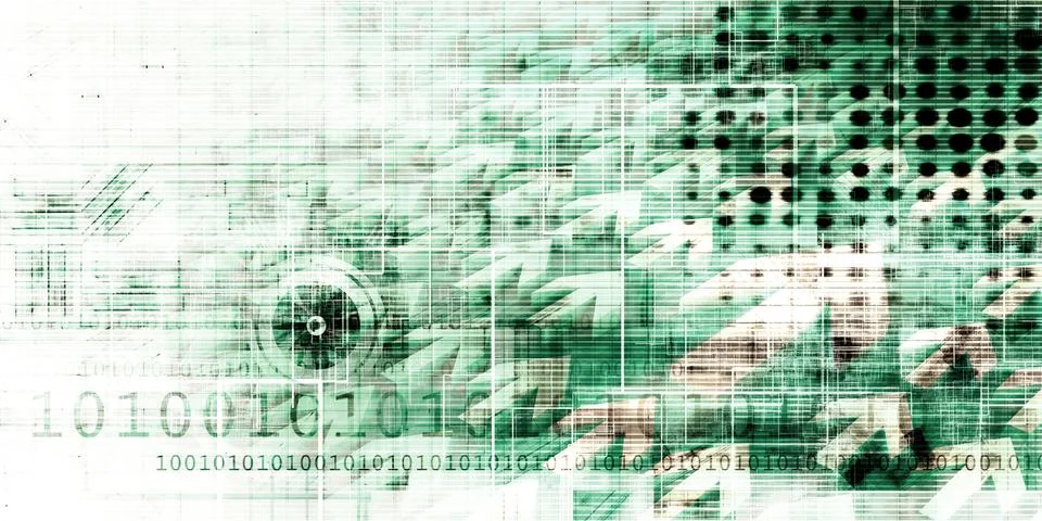 Flow of Digital Information Stock Illustration