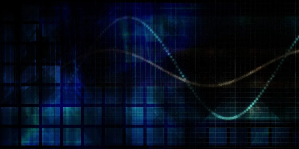 Flow of Digital Information Stock Illustration