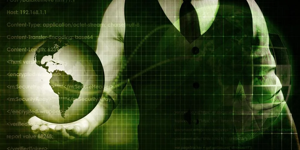 Flow of Digital Information Stock Illustration