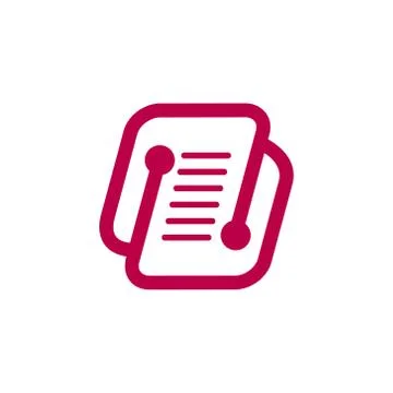 Flow of documents, office sign Stock Illustration