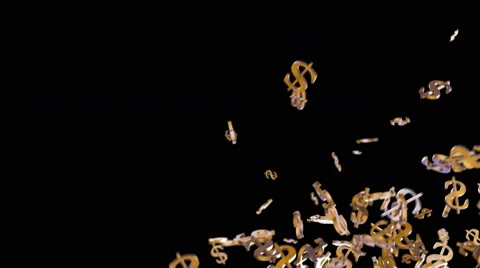 Flow up dollar signs 3d animation Stock Footage 65822912