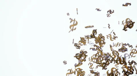 Flow up dollar signs 3d animation Stock Footage 65822915