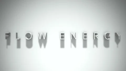 Flow energy 3D title animation with shadows on a white background Stock Footage 297216699