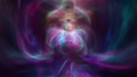 The flow of energy circulates along a toroidal trajectory. Torus. Esoterism. 4K 스톡 동영상 194361378