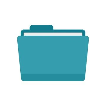 Flow folder icon flat isolated Stock Illustration