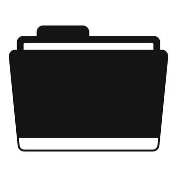 Flow folder icon, simple style Illustrazione stock
