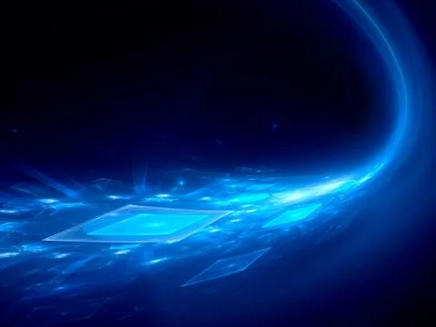 Flow of glowing digital data Stock Illustration