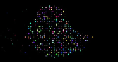 Flow of glowing dots creating Ethiopia outline Stock Footage 314597614