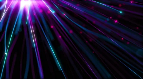 Flow glowing particles with colorful trails Stock Footage 66450783