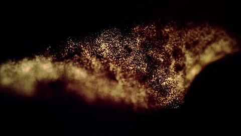 The flow of golden particles Stock Footage