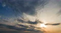 The flow of grey cloud on the background of blue sky. Time lapse 4k or 4k+ Resolution
