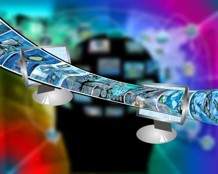 Flow of information 库存插图