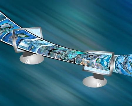 Flow of information イラスト素材