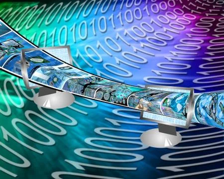 Flow of information 스톡 일러스트