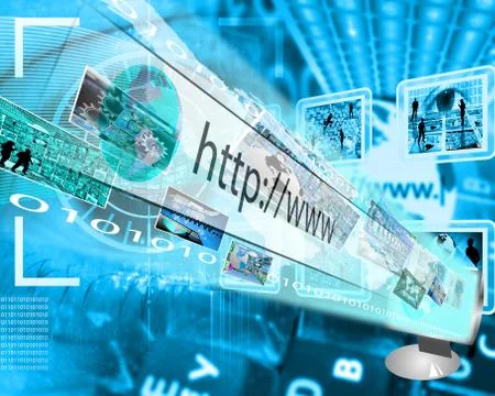 Flow of information Stock Illustration