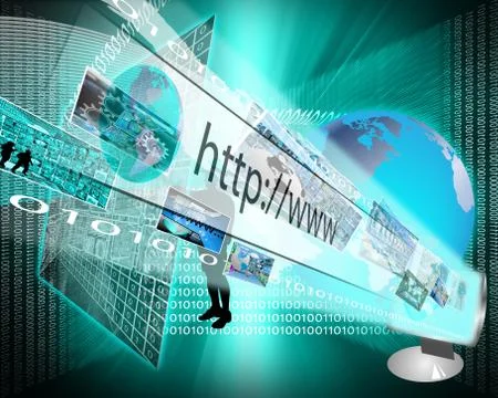 Flow of information 스톡 일러스트