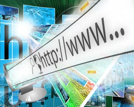 Flow of information 스톡 일러스트