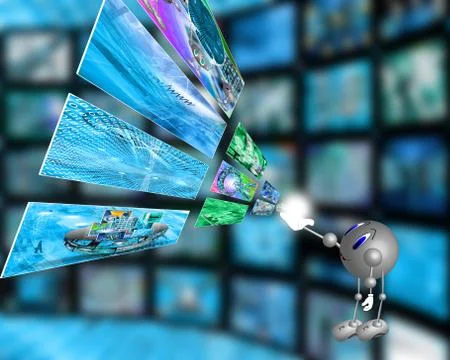 Flow of information 库存插图